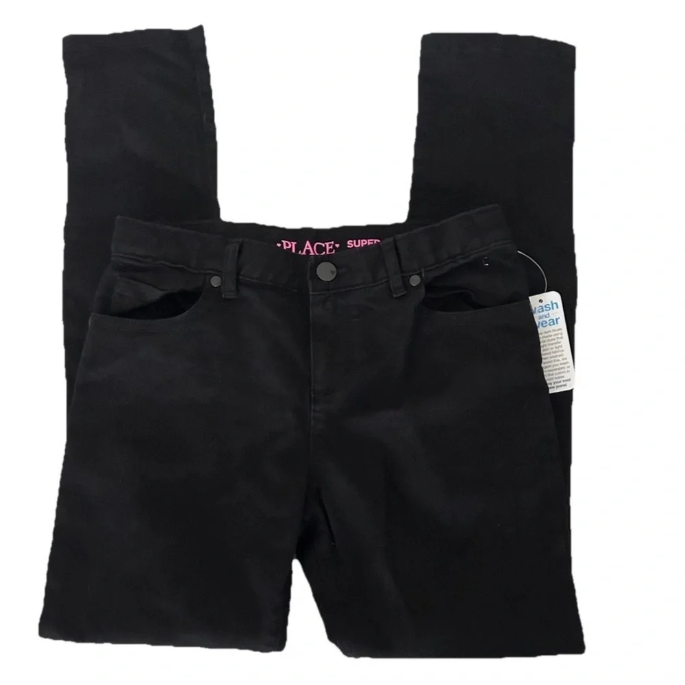 The Children's Place | Super Skinny Black Dark Denim Size 12 Stretch Pants